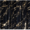 Zasłona z taśmą STORM 140x260 cm czarny/złoty