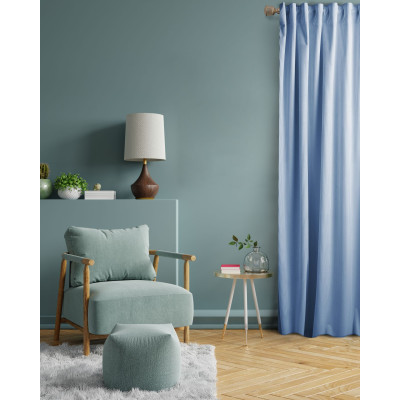 Zasłona z taśmą CASUAL CHIC 140x270 błękit