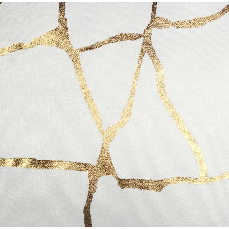 Zasł. z kółkami WUSTE 135x260cm, kolor ecru/złoty