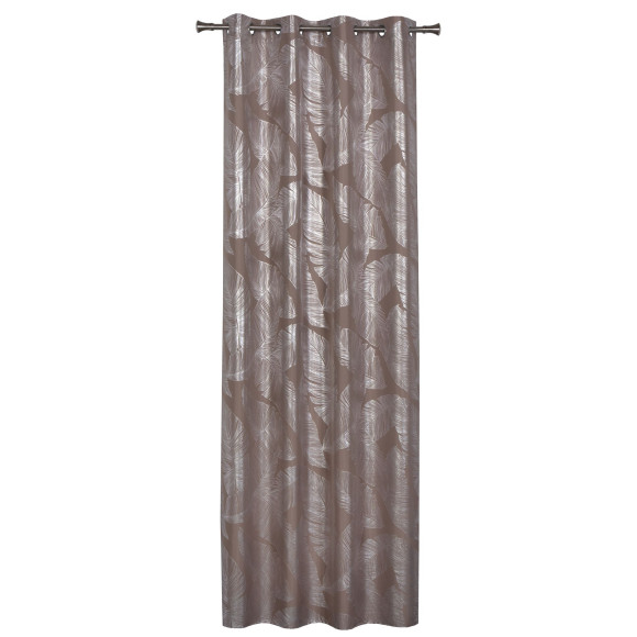 Zasłona z kółkami VANUA 140x260 cm, kolor taupe