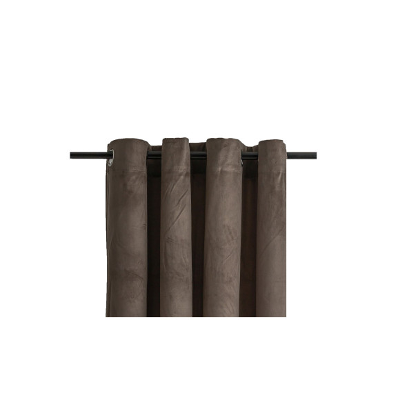 Zasłona z kółkami PIERRE CHIC 140x270 ciemny beż