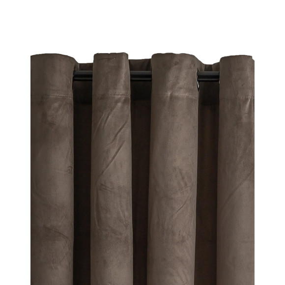 Zasłona z kółkami PIERRE CHIC 140x270 ciemny beż