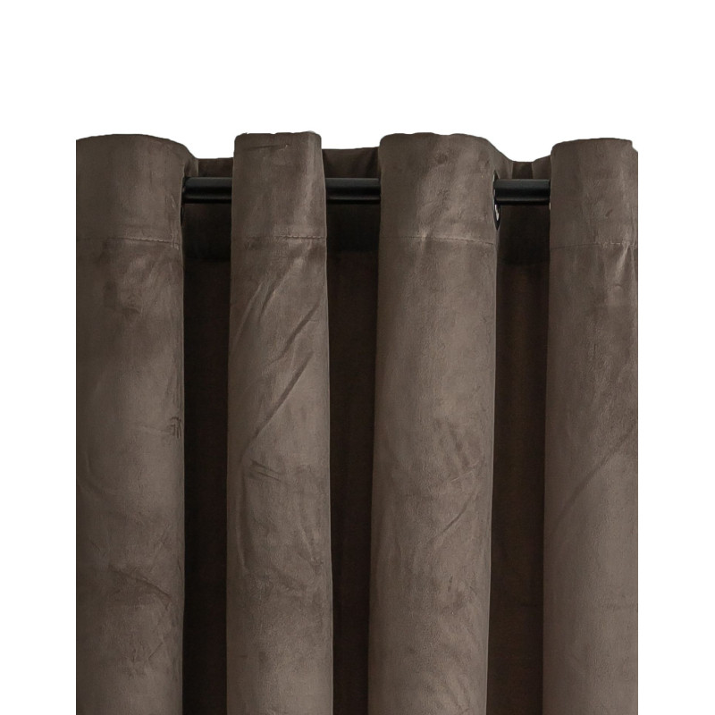 Zasłona z kółkami PIERRE CHIC 140x270 ciemny beż