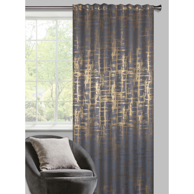 Zasłona z taśmą PIXEL CHIC 135x300 c.sza/zł
