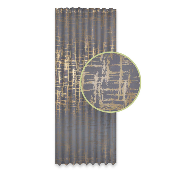 Zasłona z taśmą PIXEL CHIC 135x300 c.sza/zł