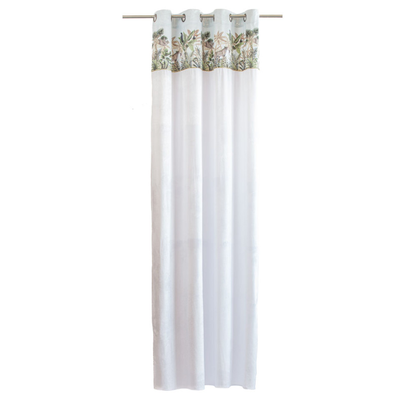Zasłona z kółkami HEAVENLY CHIC 140x270 bia/błęk