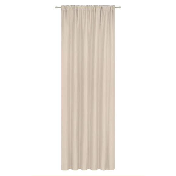 Zasłona z taśmą FAMOUS CHIC 135x270 jasny beż