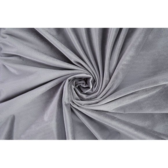 Zasłona z kółkami ekoskóra POSH CHIC 140x270 sreb