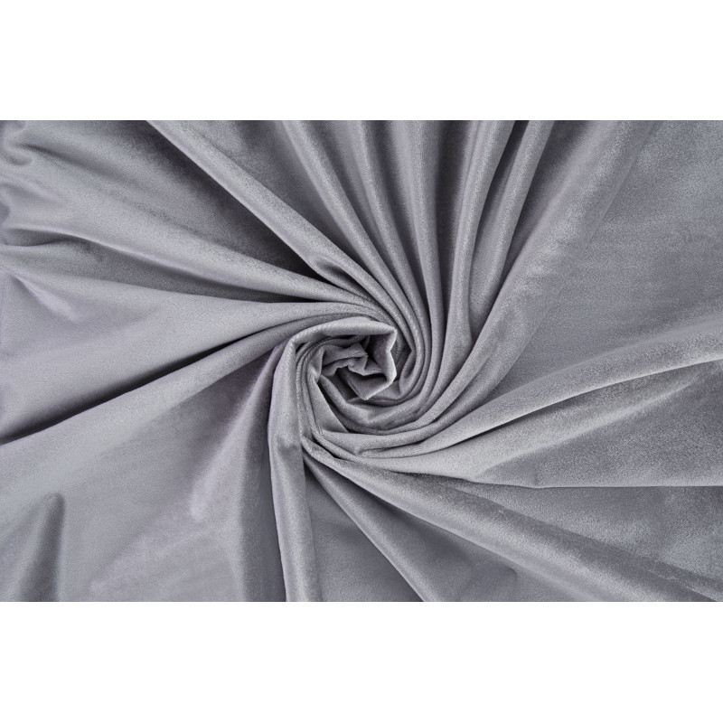 Zasłona z kółkami ekoskóra POSH CHIC 140x270 sreb