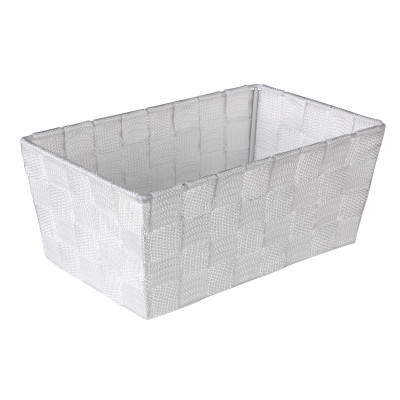 Organizer DOMI 10x25x15cm, pleciony, biały
