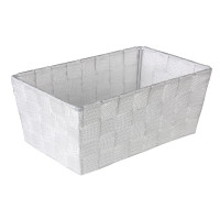 Organizer DOMI 10x25x15cm, pleciony, biały