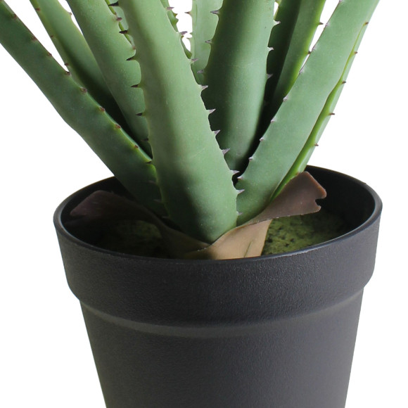 Sztuczna roślina w doniczce ALOES-2- 45 cm-zielony