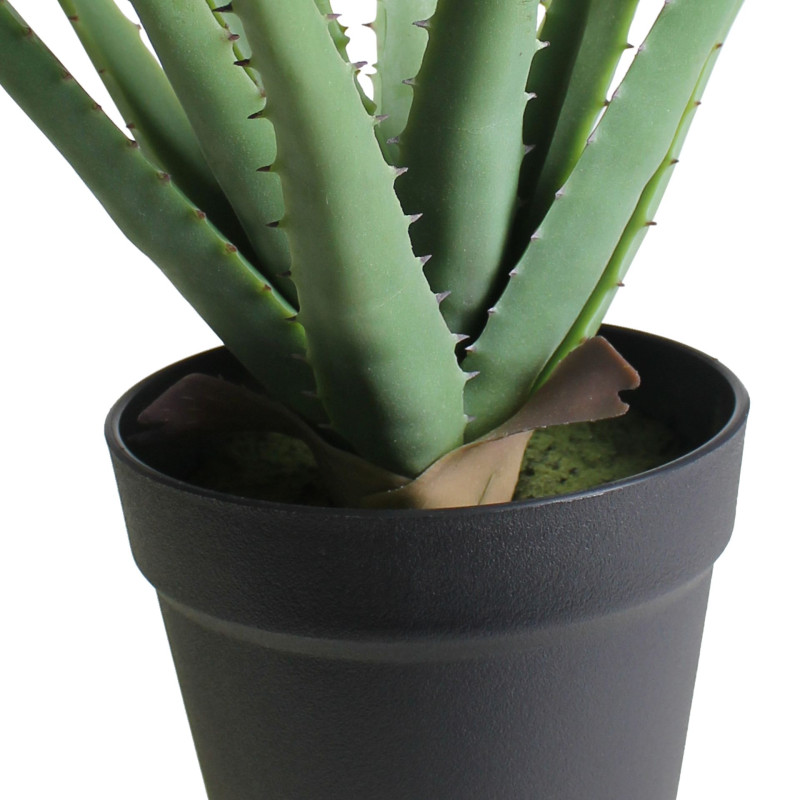 Sztuczna roślina w doniczce ALOES-2- 45 cm-zielony