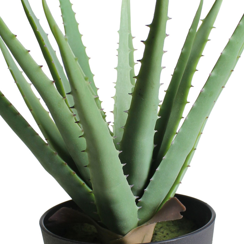 Sztuczna roślina w doniczce ALOES-2- 45 cm-zielony