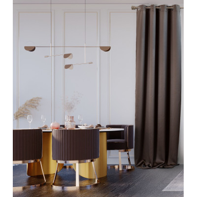 Zasłona z kółkami RADIANT CHIC 140x270 czekola