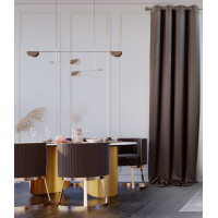 Zasłona z kółkami RADIANT CHIC 140x270 czekola
