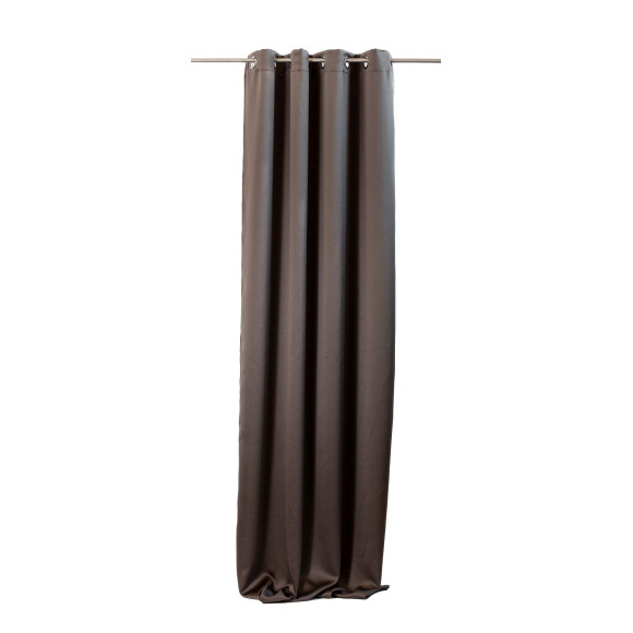 Zasłona z kółkami RADIANT CHIC 140x270 czekola