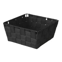 Organizer DOMI 9x19x19cm, pleciony, czarny