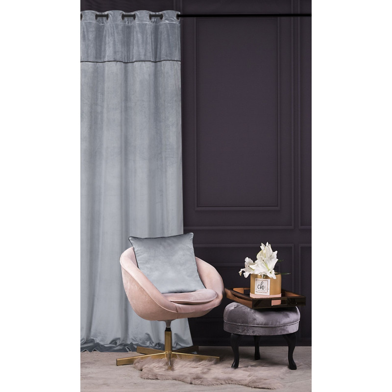 Zasłona z kółkami ekoskóra POSH CHIC 140x270 błęk