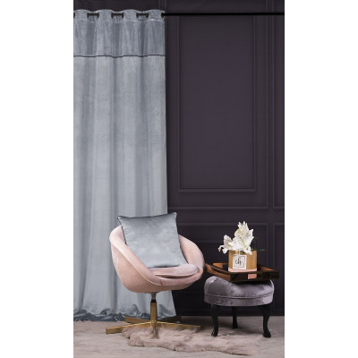 Zasłona z kółkami ekoskóra POSH CHIC 140x270 błęk