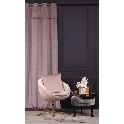 Zasłona z kółkami ekoskóra POSH CHIC 14x270 róż