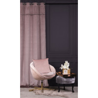 Zasłona z kółkami ekoskóra POSH CHIC 14x270 róż