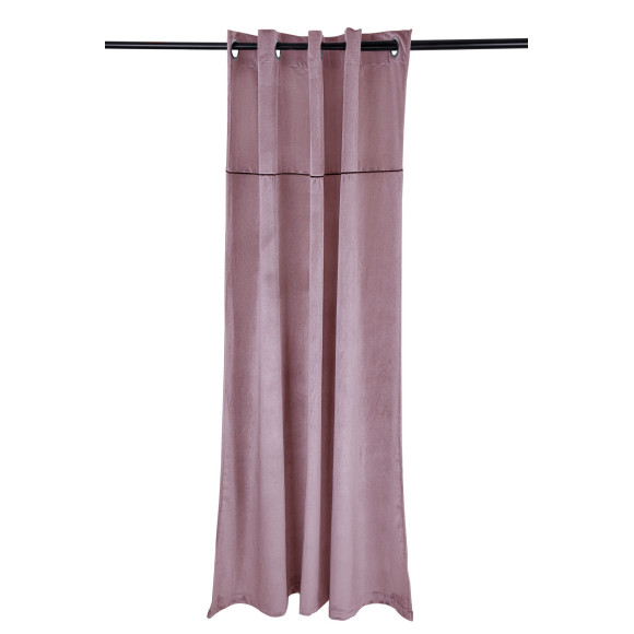 Zasłona z kółkami ekoskóra POSH CHIC 14x270 róż