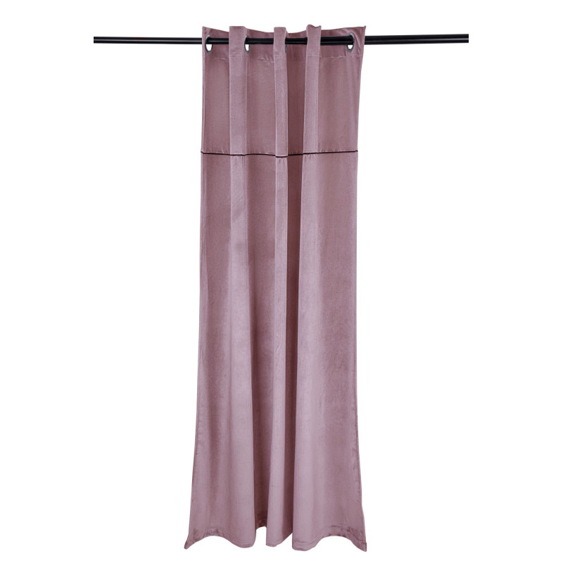 Zasłona z kółkami ekoskóra POSH CHIC 14x270 róż
