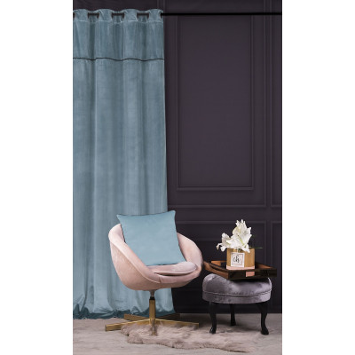 Zasłona z kółkami ekoskóra POSH CHIC 140x270 turk