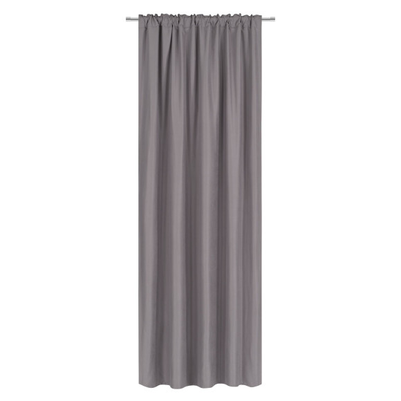 Zasłona z taśmą SOFT CHIC 135x270 szary