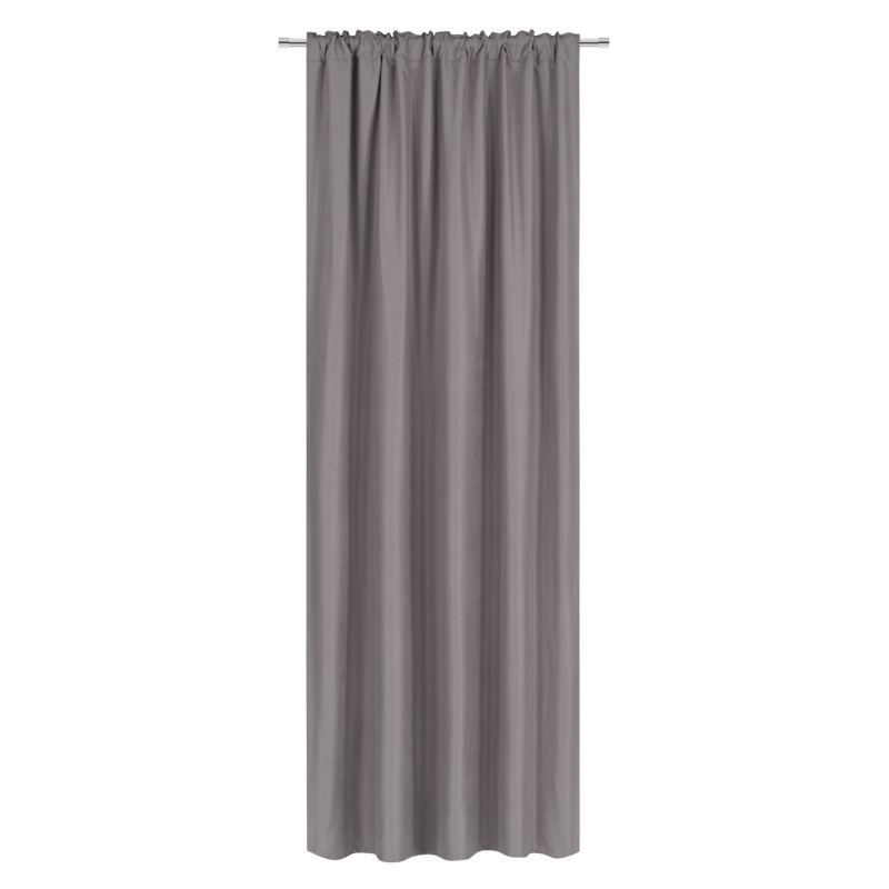 Zasłona z taśmą SOFT CHIC 135x270 szary
