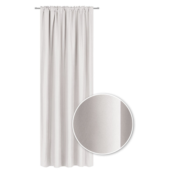 Zasłona z taśmą SOFT CHIC 135x270 kremowy