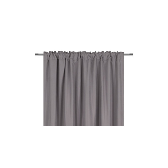 Zasłona z taśmą SOFT CHIC 135x270 szary