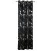 Zasłona z kółkami STORM 140x260cm,kolor czarno/srebr