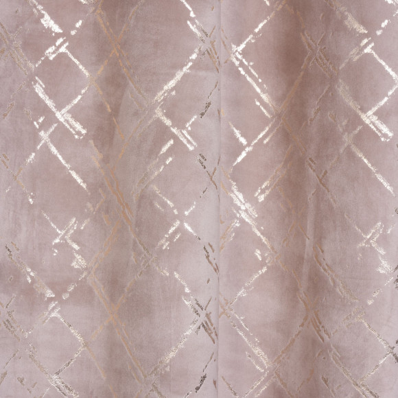 Zasłona z kółkami SHINE 140x260cm, kolor beżowy