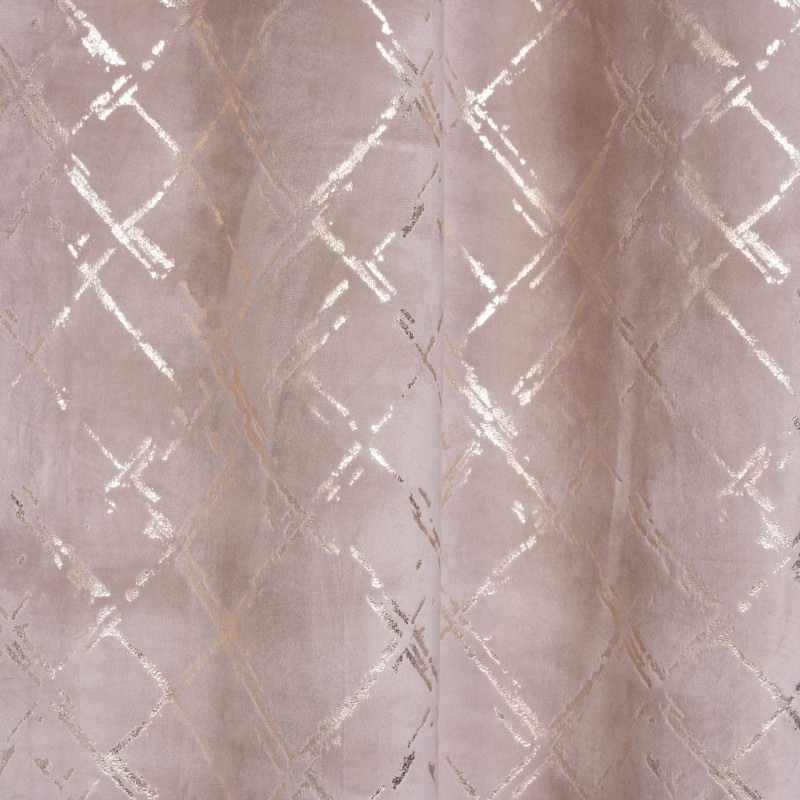 Zasłona z kółkami SHINE 140x260cm, kolor beżowy