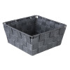 Organizer DOMI 9x19x19cm, pleciony, szary