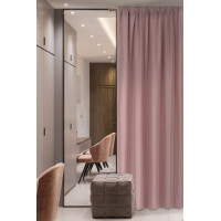 Zasłona z taśmą SOFT CHIC 135x270 różowy