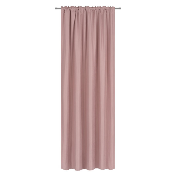 Zasłona z taśmą SOFT CHIC 135x270 różowy