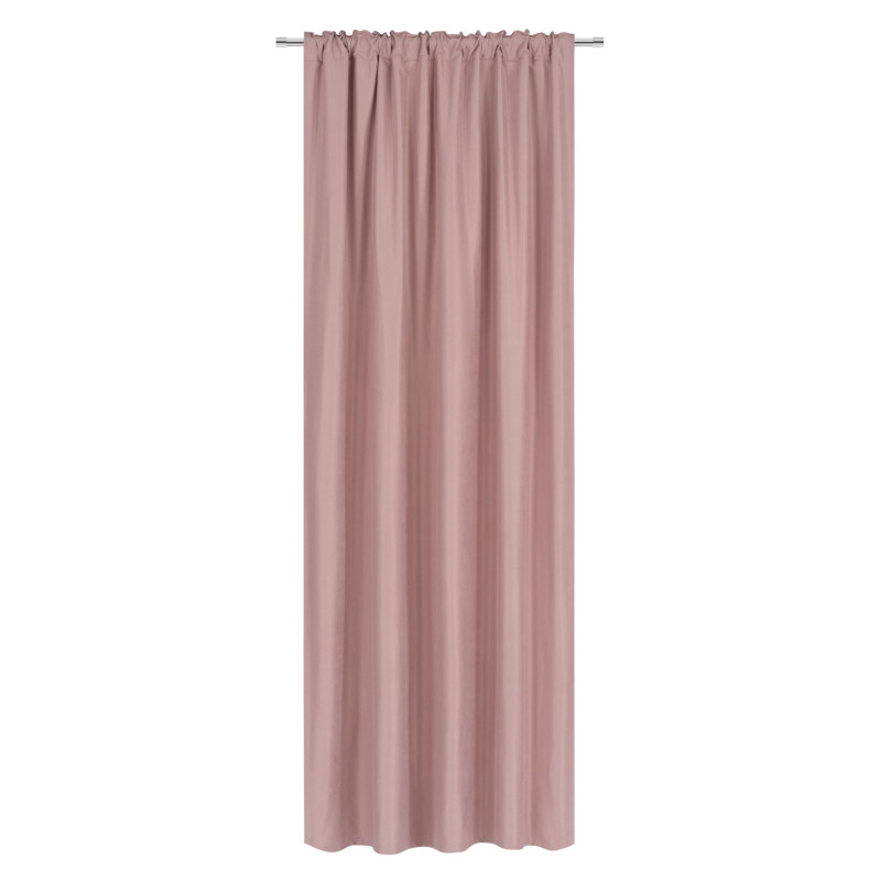 Zasłona z taśmą SOFT CHIC 135x270 różowy