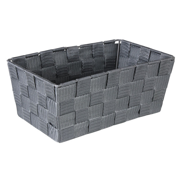 Organizer DOMI 10x25x15cm, pleciony, szary