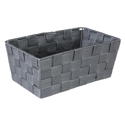 Organizer DOMI 10x25x15cm, pleciony, szary