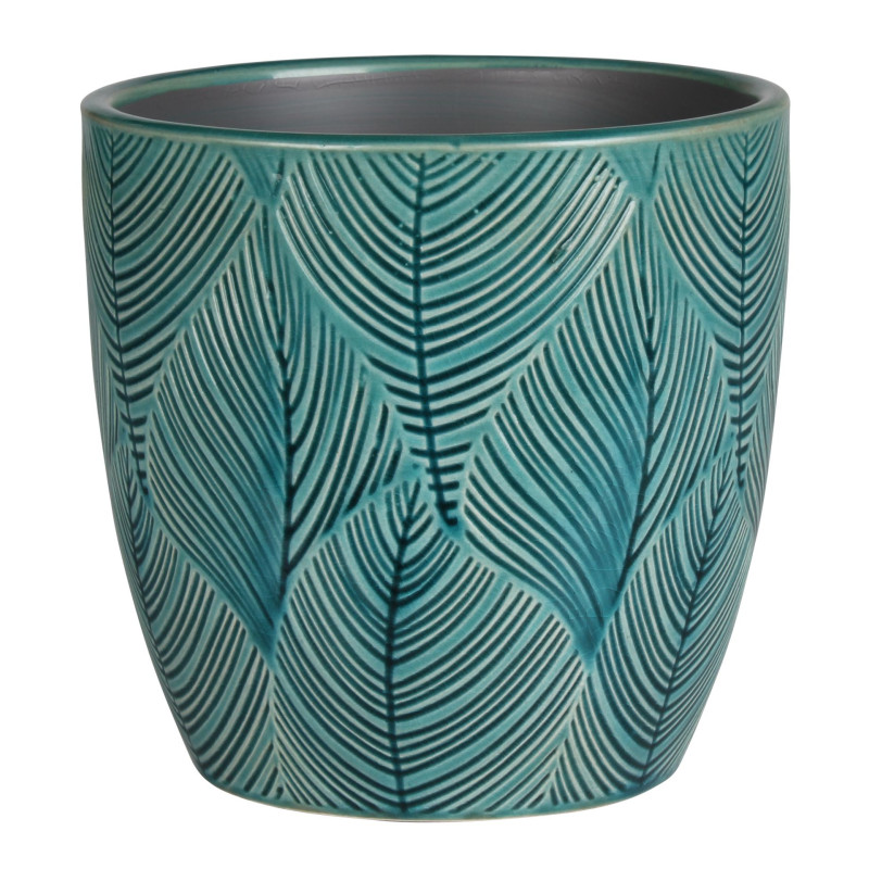 Osłonka LENE ceramiczna 13,5x13,5x13,5cm turkusowa