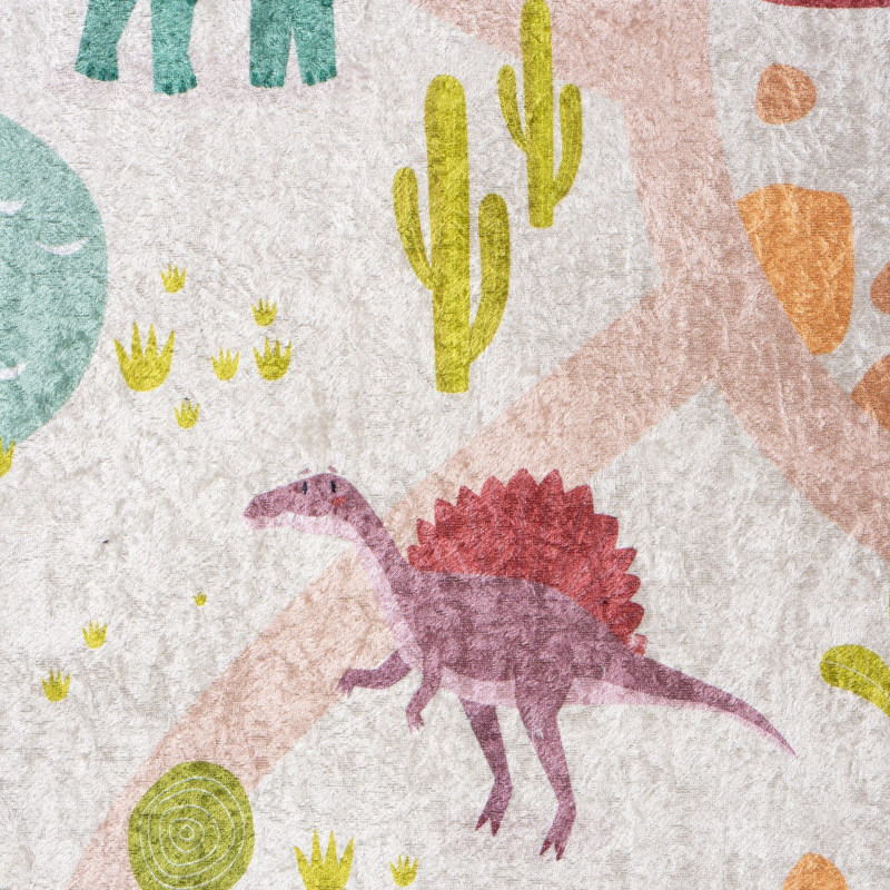 Dywan druk. kids DINO,petra 80x140cm,kolor beżowy