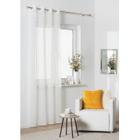 Firana z kółkami SEQUIN 140/260 cm kol biały