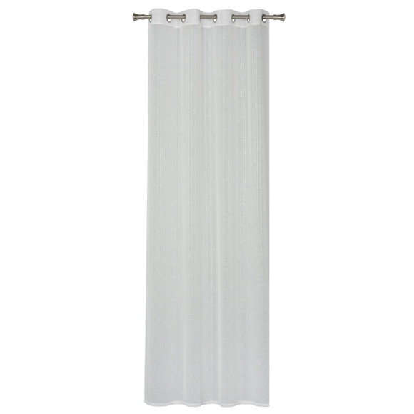Firana z kółkami SEQUIN 140/260 cm kol biały
