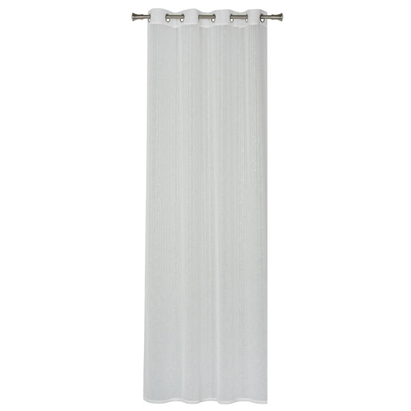 Firana z kółkami SEQUIN 140/260 cm kol biały