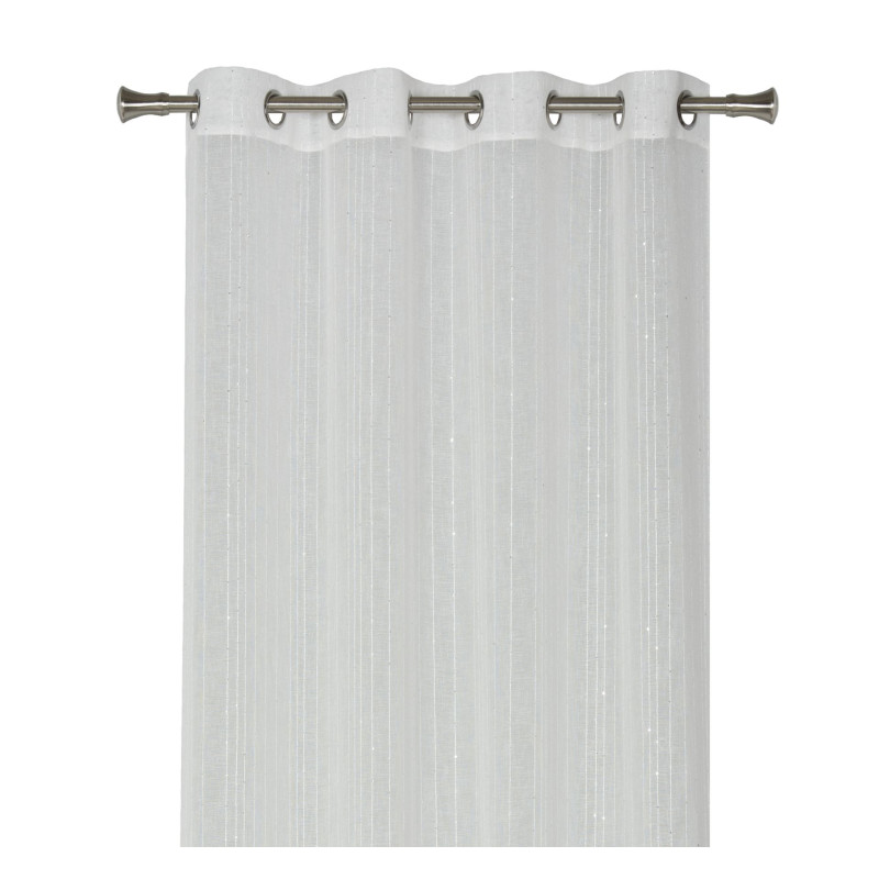 Firana z kółkami SEQUIN 140/260 cm kol biały