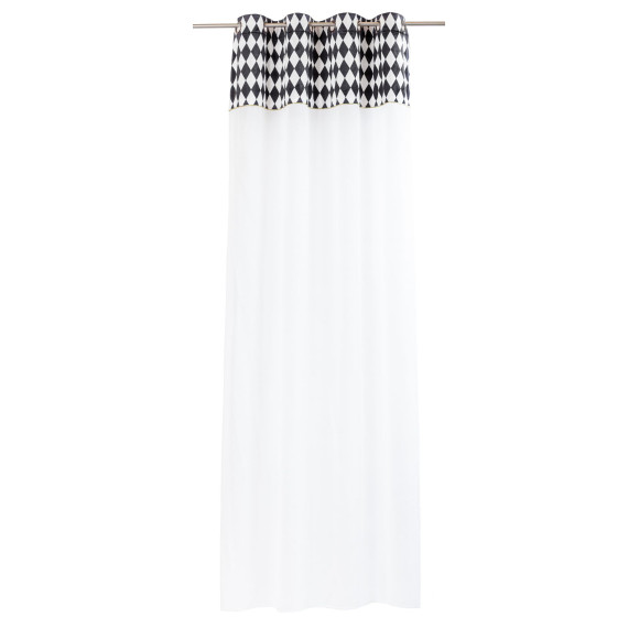 Firana z kółkami IDEAL CHIC 140x270 bia/cza/zł