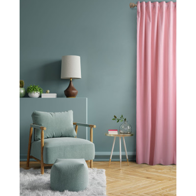 Zasłona z taśmą CASUAL CHIC 140x270 różo